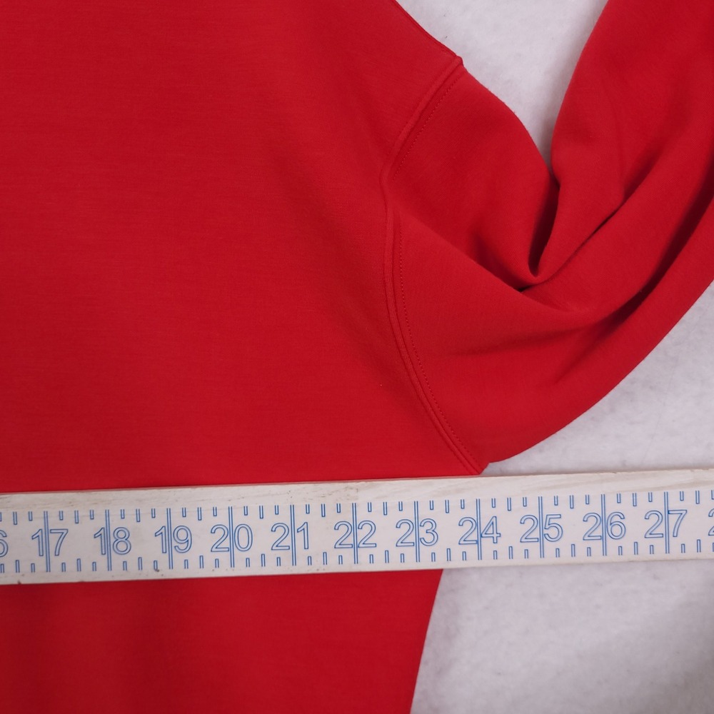 Spanx AirEssentials Crewneck Sweatshirt Medium Vibrant Red Pullover Casual Soft - Picture 4 of 16